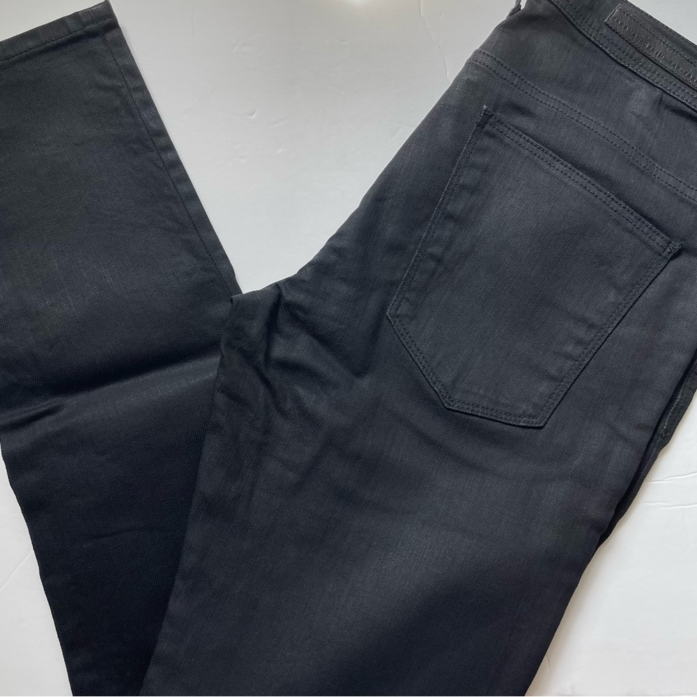 Zara Man Black Tag Men’s Coated Black Jean Pants Size USA 34